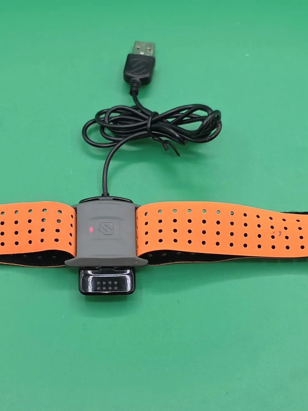 Orangetheory Orange and Gray Heart Rate Chest Strap with USB Charger